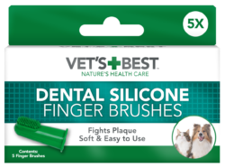 Vet’s Best Silicone Finger Brushes for Dogs – 5 pack