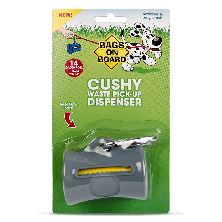 Bags on Board Cushy Waste Pick Up Dispenser - Grey Bags on Board Cushy Waste Pick Up Dispenser - Grey