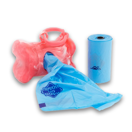 Bags on Board Pink Marble Bone Dispenser Bags on Board Pink Marble Bone Dispenser