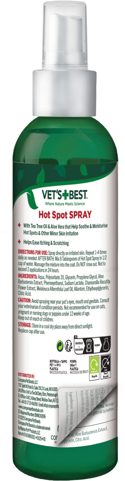 Vet's Best Hot Spot Itch Relief Spray for Dogs -250ml Vet's Best Hot Spot Itch Relief Spray for Dogs -250ml