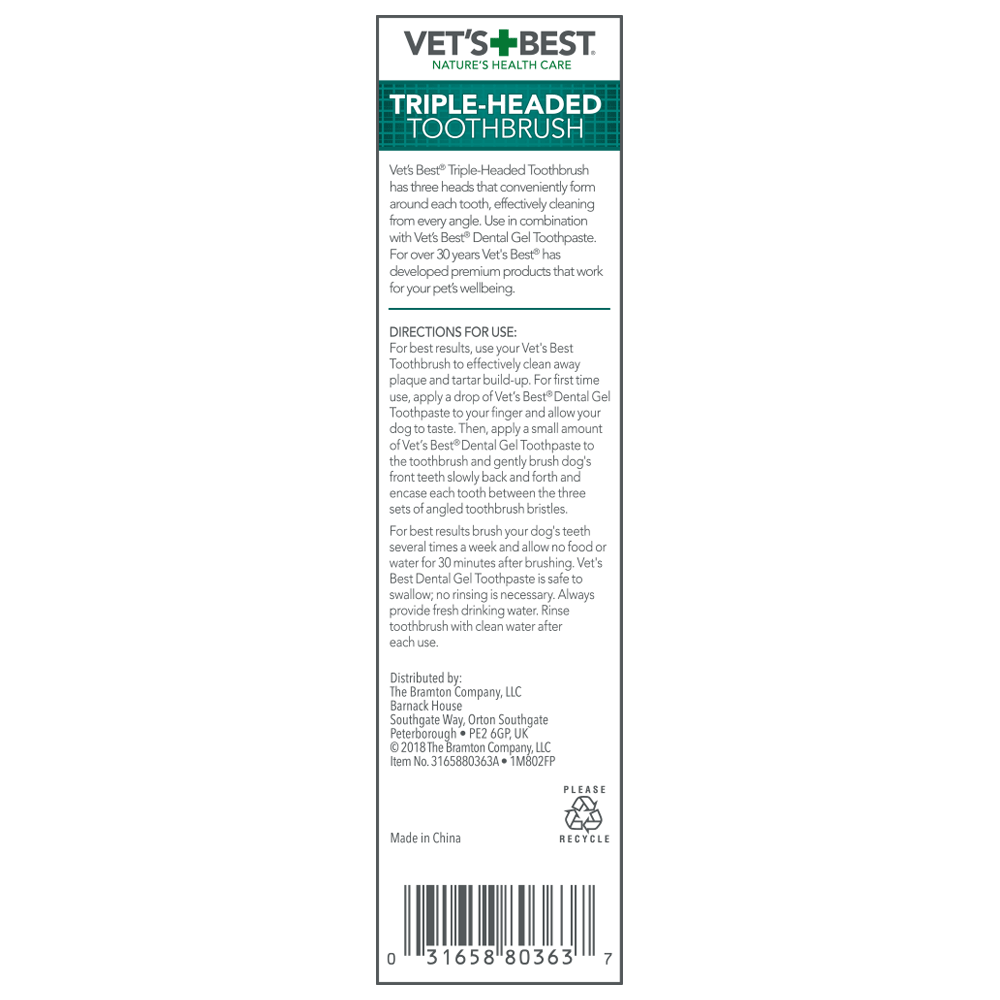 Vet's Best Triple Headed Toothbrush Vet's Best Triple Headed Toothbrush