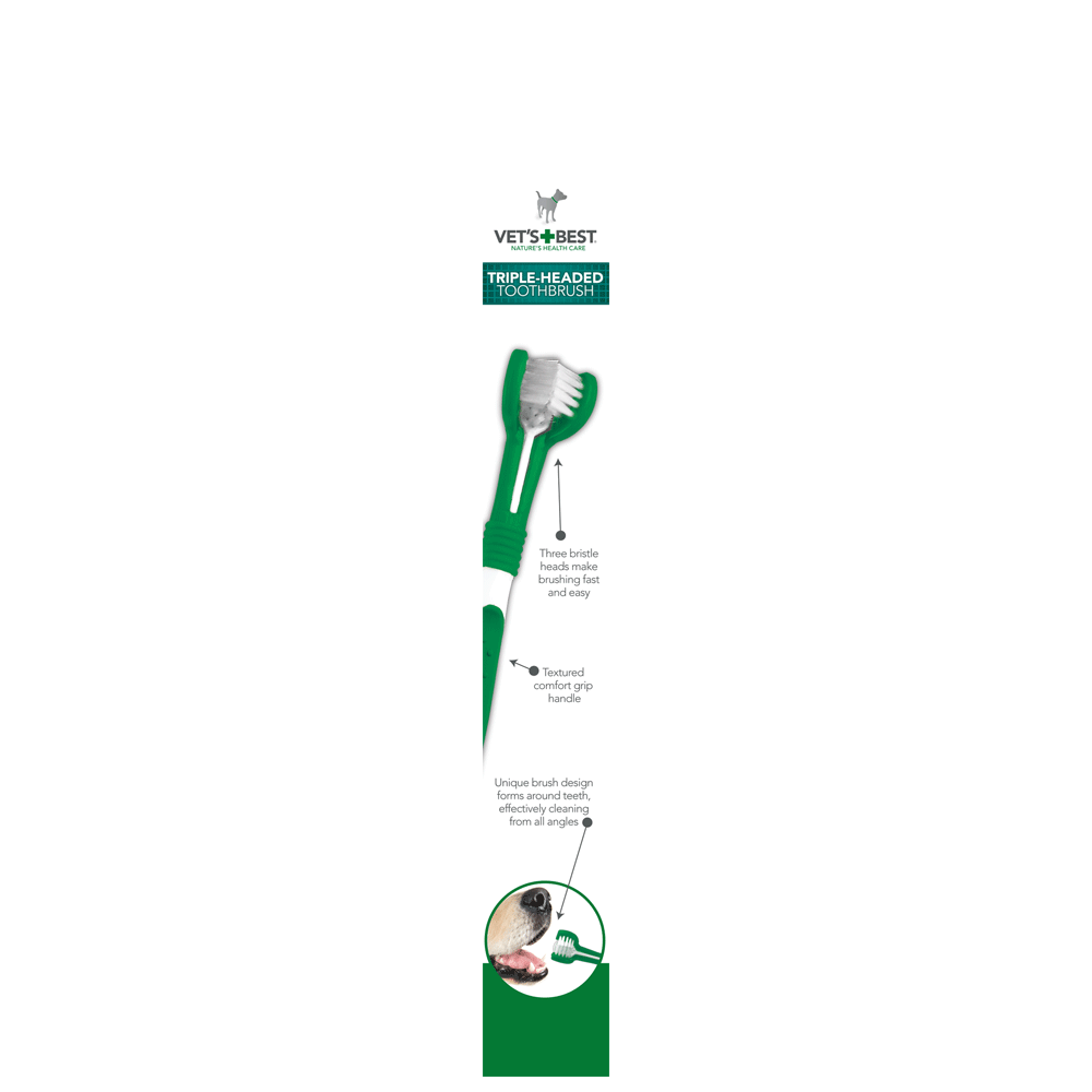 Vet's Best Triple Headed Toothbrush Vet's Best Triple Headed Toothbrush