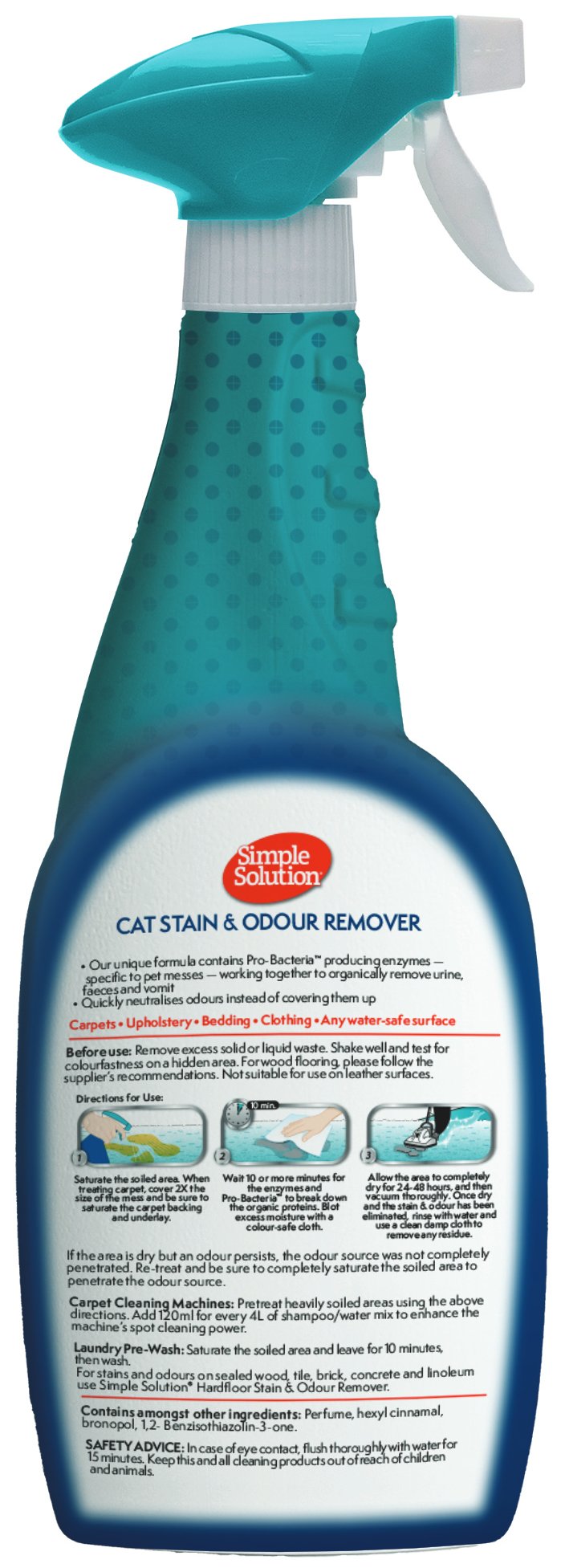 Simple Solution Stain & Odour Remover for Cats - 750ml Simple Solution Stain & Odour Remover for Cats - 750ml