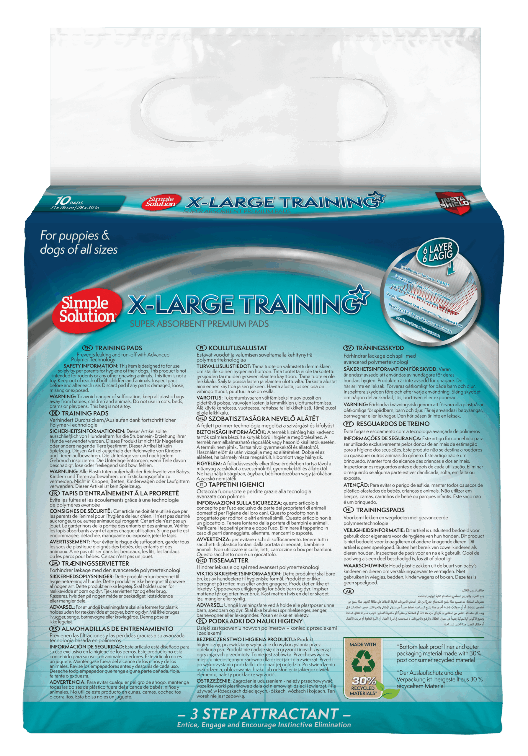 Simple Solution Extra Large Puppy Training Pads - 10 Simple Solution Extra Large Puppy Training Pads - 10