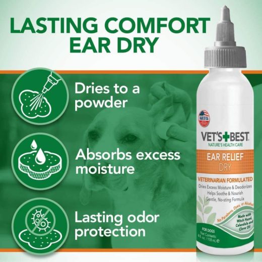 Vet's Best Ear Relief Wash & Dry Combo Kit