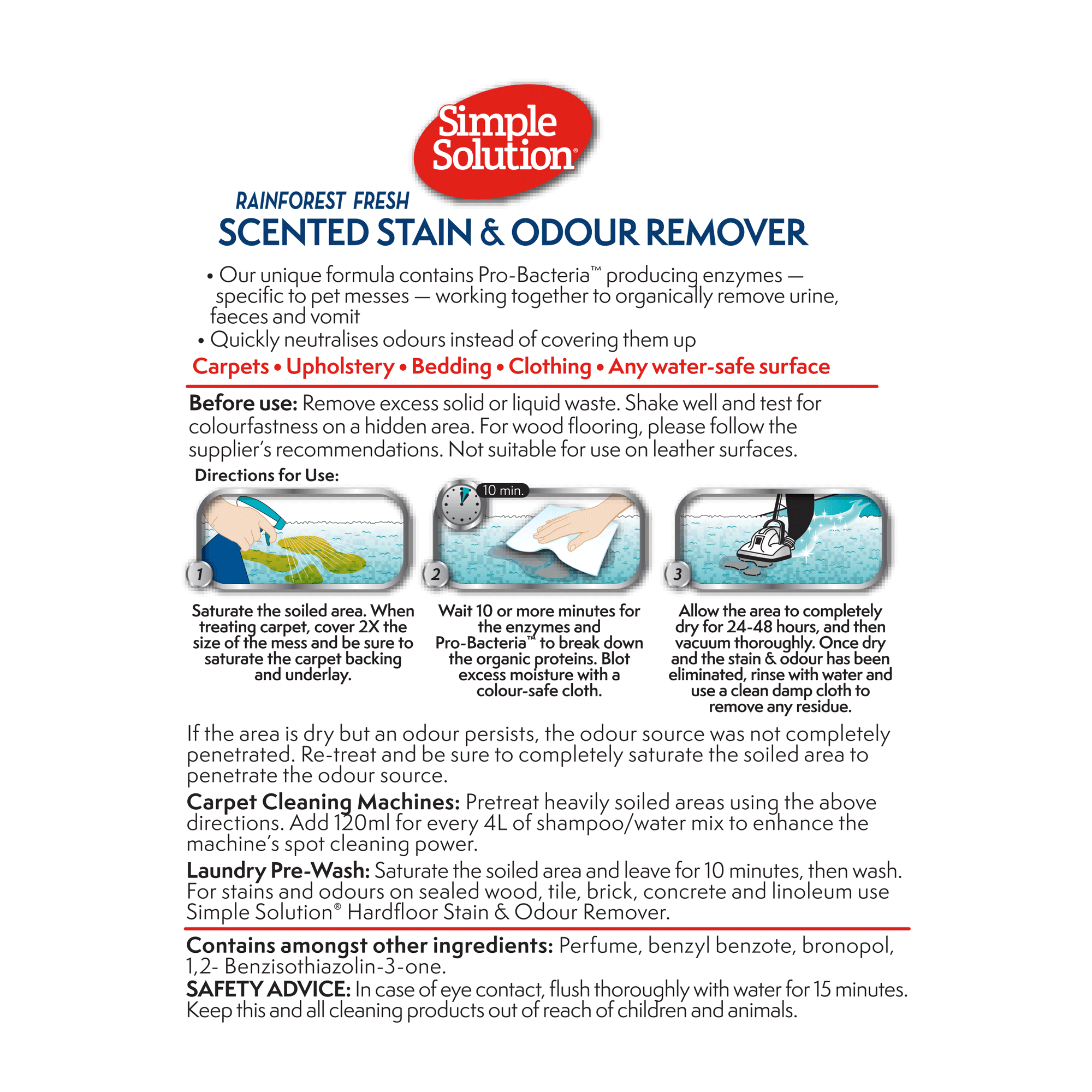 Simple Solution Home Stain & Odour Remover Rain Forest Simple Solution Home Stain & Odour Remover Rain Forest