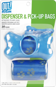 Out Petcare Blue Bone Dispenser with 30 Waste Pick-Up Bags