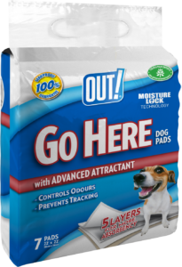 Out Petcare Moisture Lock Training Pads – 7 Pad Pack PDQ