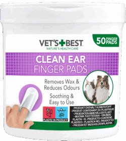 Vet’s Best Clean Ear Finger Pads – 50 Pack