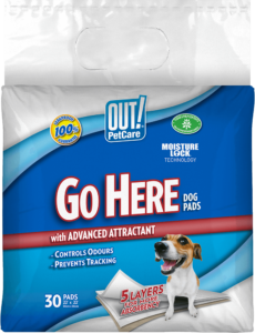 Out Petcare Moisture Lock Training Pads – 30 Pad Old Pack Design