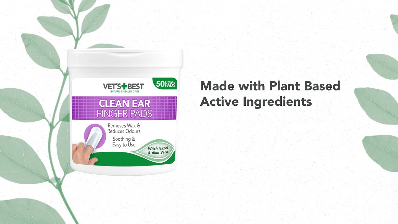 Vet's Best Clean Ear Finger Pads - 50 Pack