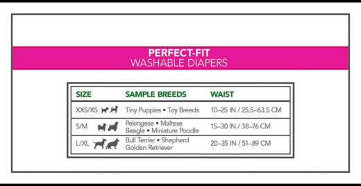 Vet's Best Large/X-Large Perfect-Fit Washable Female Dog Diaper