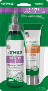 Vet’s Best Ear Relief Wash & Dry Combo Kit
