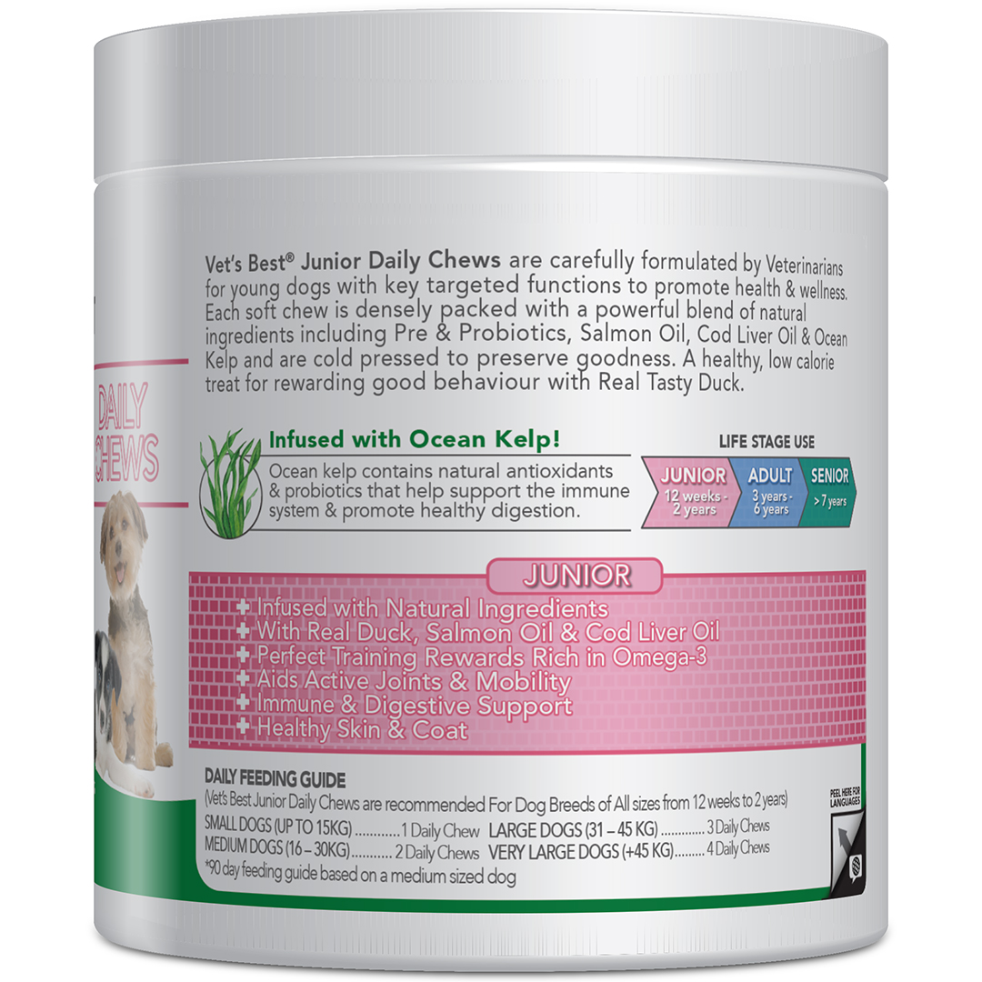 Vet's Best Daily Chews for Junior Dogs - 180 Soft Chews Vet's Best Daily Chews for Junior Dogs - 180 Soft Chews