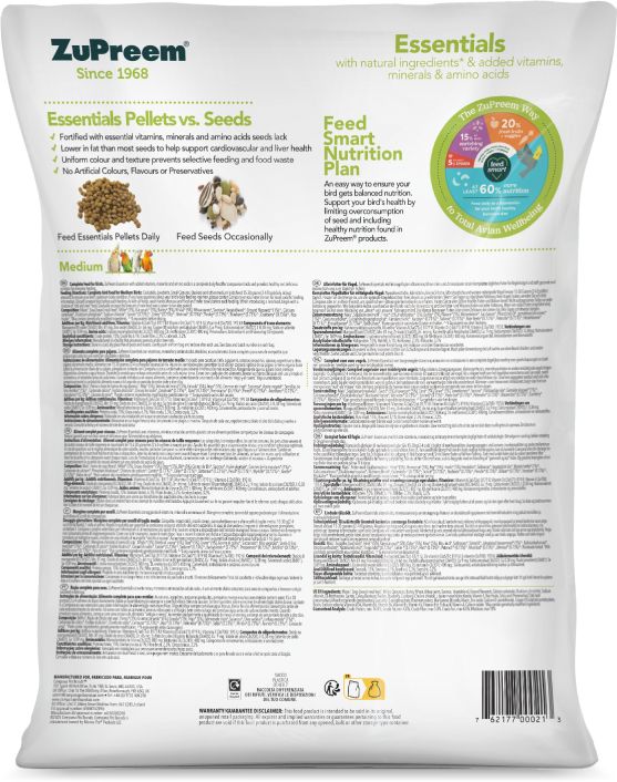 Zupreem Essentials Medium Birds 7.5Kg Zupreem Essentials Medium Birds 7.5Kg