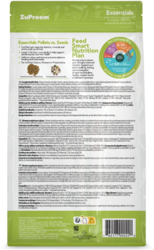 Zupreem Essentials Medium Large & Large Birds 1.5Kg Zupreem Essentials Medium Large & Large Birds 1.5Kg