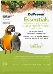 Zupreem Essentials Medium Large & Large Birds 7.5Kg