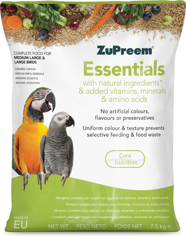 Zupreem Essentials Medium Large & Large Birds 7.5Kg Zupreem Essentials Medium Large & Large Birds 7.5Kg