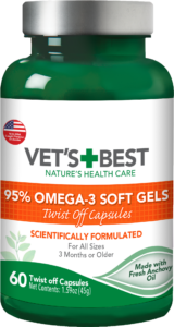 Vet’s Best 95% Omega-3 Soft Gels (60 Twist Off Capsules)