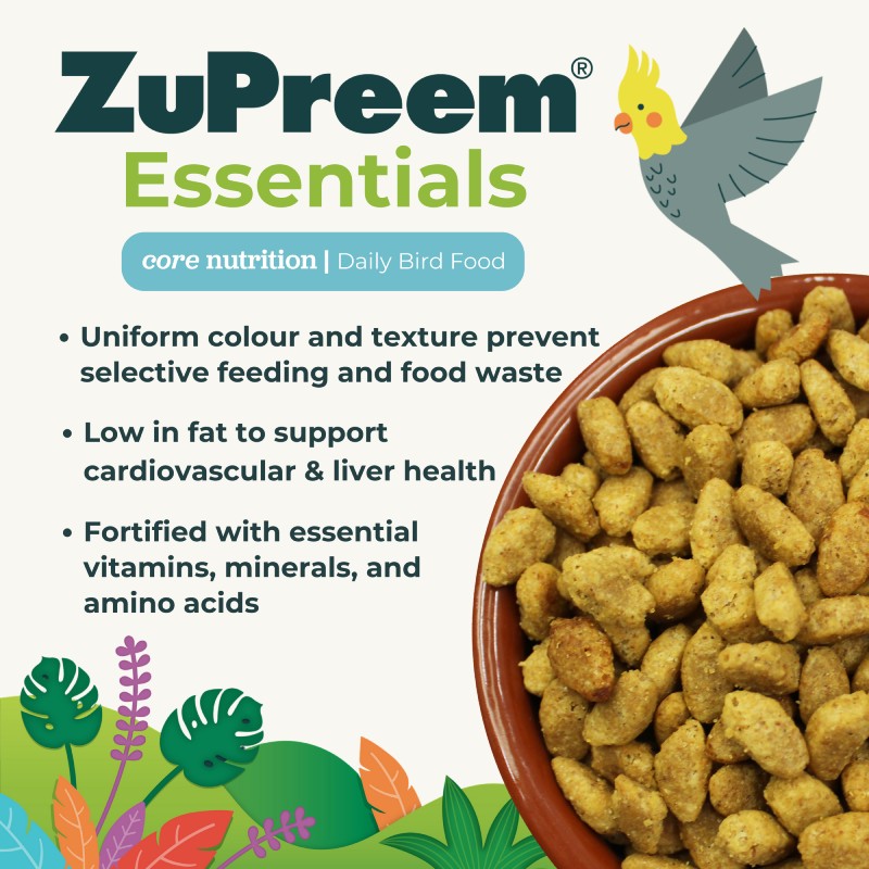 Zupreem Essentials Medium Large & Large Birds 18Kg Zupreem Essentials Medium Large & Large Birds 18Kg