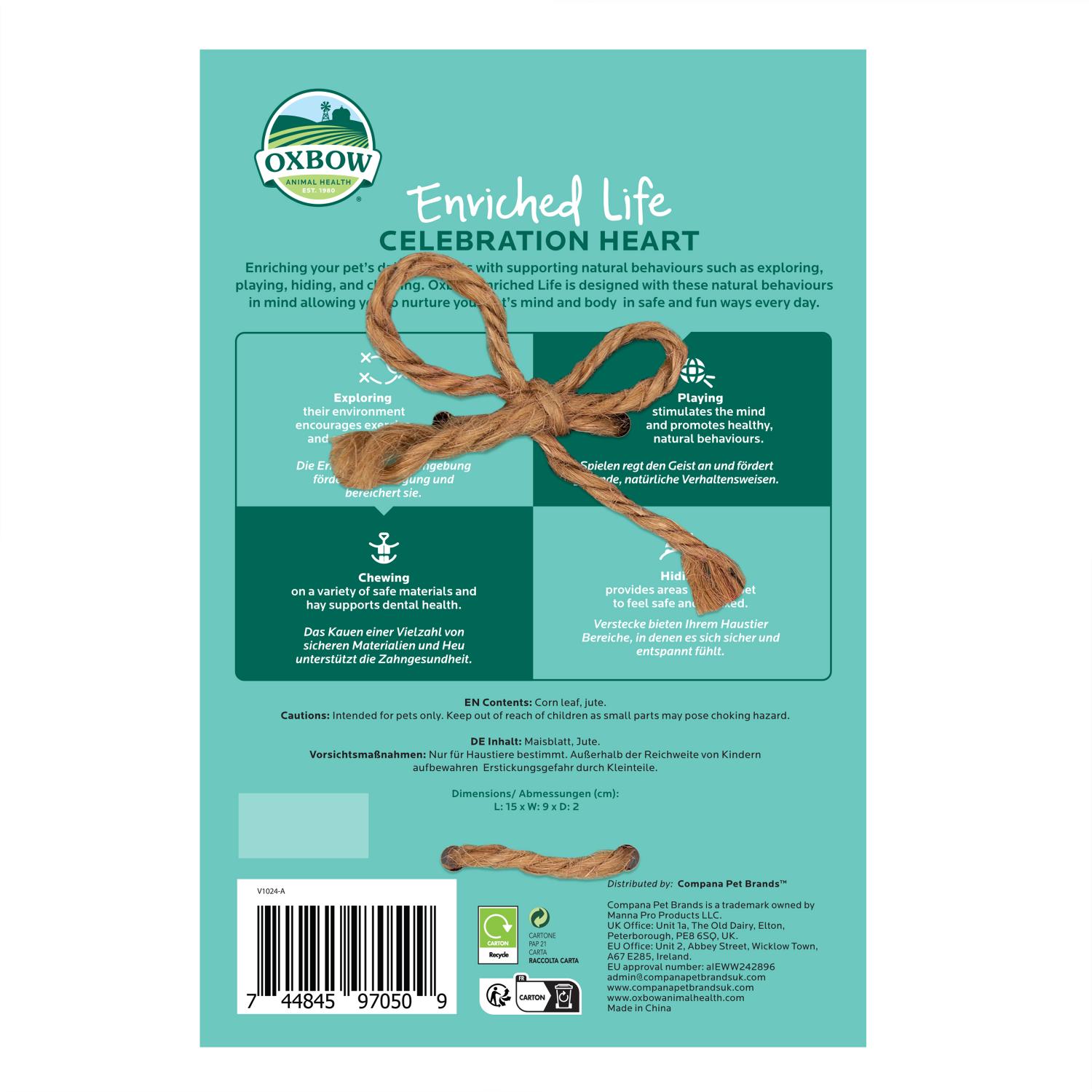 Oxbow Enriched Life Celebration Heart Oxbow Enriched Life Celebration Heart